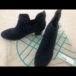 Navy Blue MIA Castro Suede Bootie